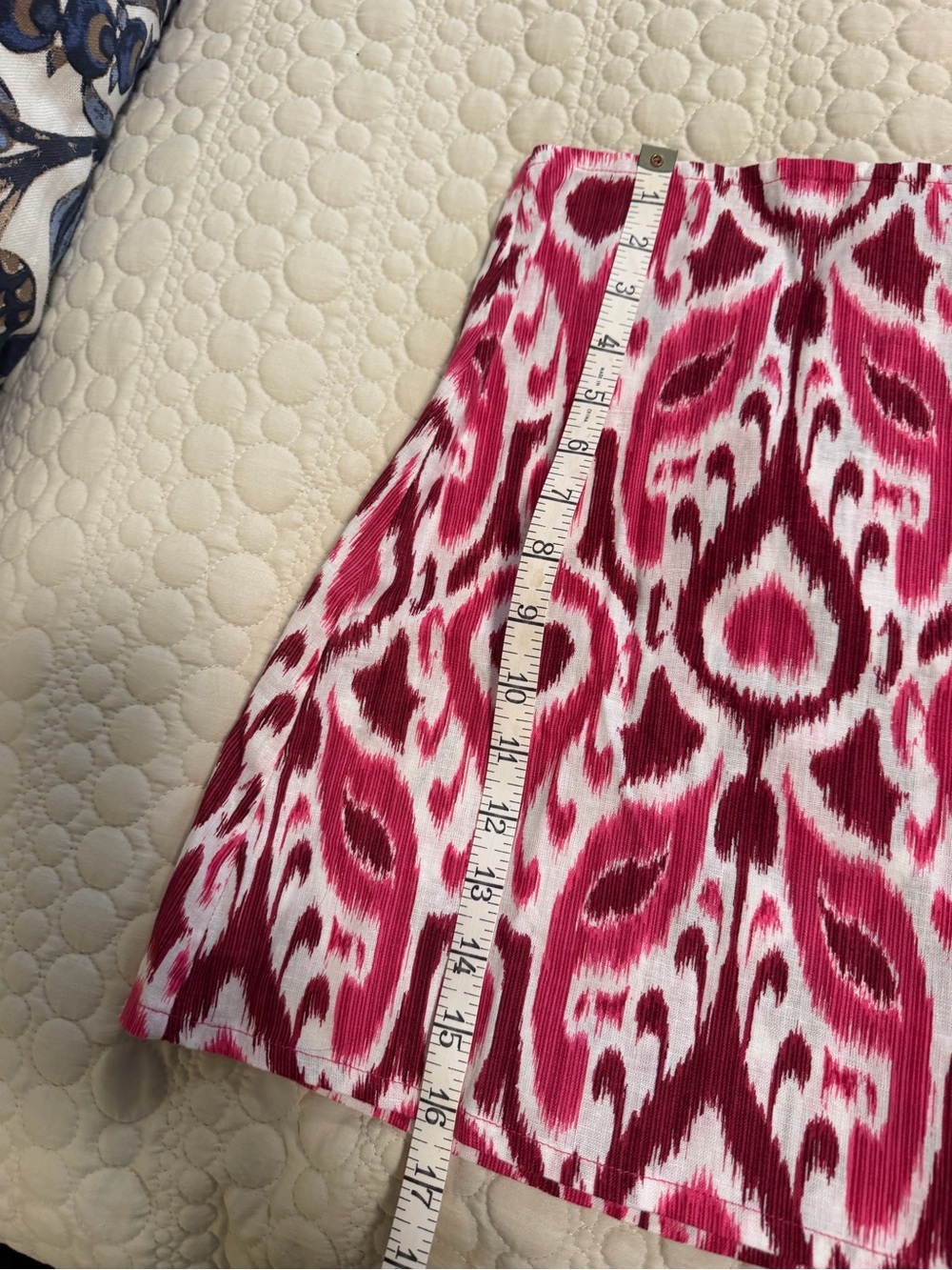 LOFT Pink Ikat Beach cotton linen wrap skirt size- Medium - Picture 3 of 5